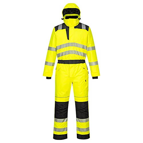 Portwest PW3 Hi-Vis Winter-Overall, gelb/schwarz, Größe: L von Portwest