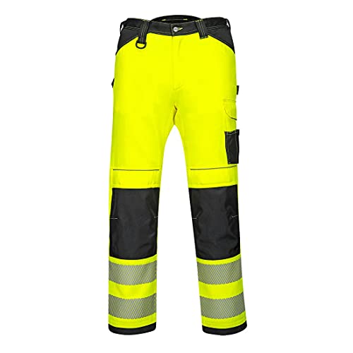 Portwest PW340 Herren PW3 Hi-Vis Arbeitshose Gelb/Schwarz, 41 von Portwest