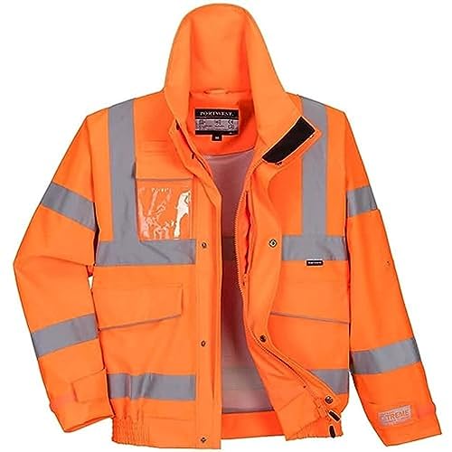 Portwest S591ORRM Bomberjacke, hohe Sichtbarkeit, Größe M, Orange von Portwest