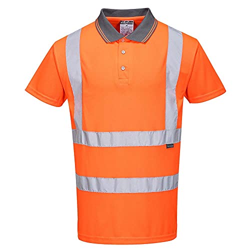 Portwest WARNSCHUTZ KURZARM POLO SHIRT, RIS, Größe: 4XL, Farbe: Orange, RT22ORR4XL von Portwest