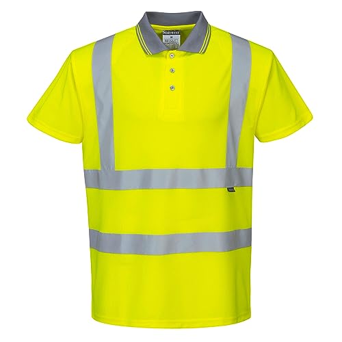 Portwest Warnschutz Kurzarm Polo Shirt, Größe: XXXL, Farbe: Gelb, S477YERXXXL von Portwest