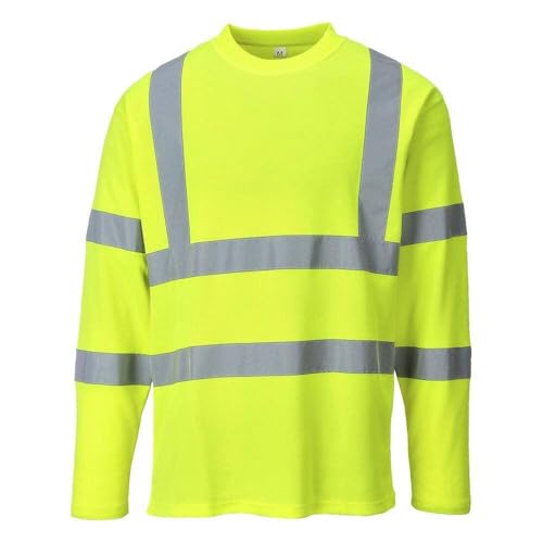 Portwest Warnschutz Langarm T-Shirt, Größe: L, Farbe: Gelb, S278YERL von Portwest