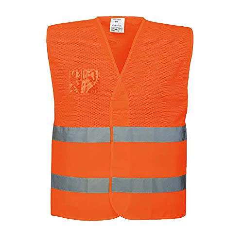 Portwest Warnschutz-Netz Weste, Größe: 4X/5X, Farbe: Orange, C494ORR4X/5X von Portwest