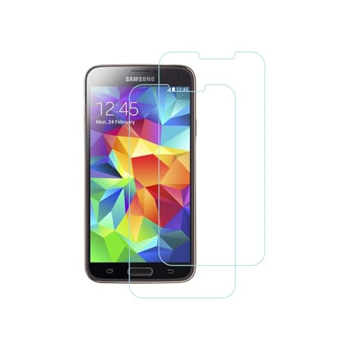 2 Stück für Panzerglas für Samsung S5 Schutzfolie, 9H Härte, Empfindliche Berührung, Blasenfrei, 0,33 mm Kratzfest, Ultra-Klar Schutzglas Kompatible mit Galaxy S5, Ultrabeständig, Frei von Kratzern von Posdou