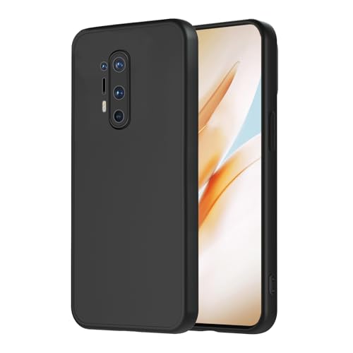 Posdou Hülle für OnePlus 8 Pro Handyhülle, Ultradünne Weich TPU Silikon Telefonhülle Kompatible mit OnePlus 8 Pro, Stoßfest Anti-Scratch Gummi Matt Case Cover für OnePlus 8 Pro Schutzhülle, Schwarz von Posdou