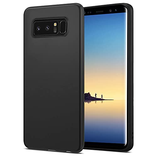 Posdou Hülle für Samsung Galaxy Note 8 Handyhülle, Ultradünne Weich TPU Silikonhülle Kompatible mit Samsung Note 8, Stoßfest Anti-Scratch Gummi Matt Case Cover für Galaxy Note 8 Schutzhülle, Schwarz von Posdou