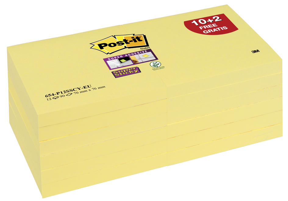 Post-it Haftnotizen Super Sticky Notes, 47,6 x 47,6 mm von Post-It