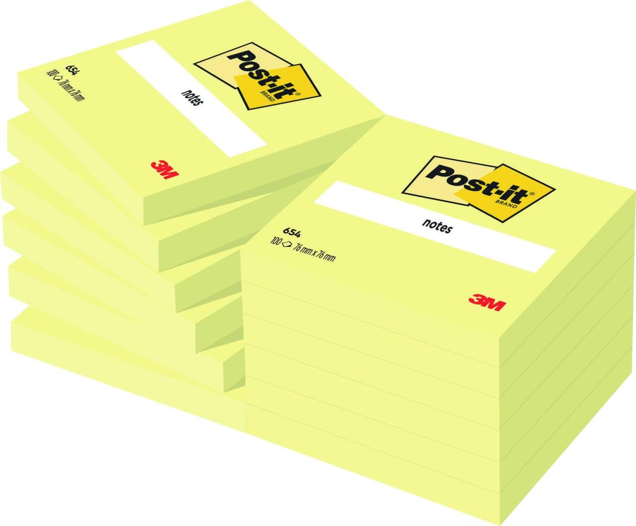 Post-it® Haftnotizen-Set Notes Gelb von Post-it®