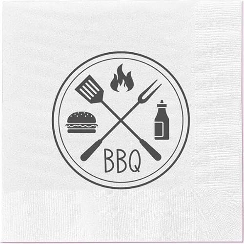 Servietten I 30 x 30 cm I Papierservietten I Serviette I Geburtstag Party Schule Grillen Happy Birthday BBQ Barbeque (BBQ Grillbesteck) von Posten Anker