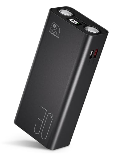 Power Bank 30000mAh：PD 22.5W Schnellladung Externer Akku mit Taschenlampe, Große Kapazität und 3 Ausgänge & 2 Eingänge Radio with von Powelephant