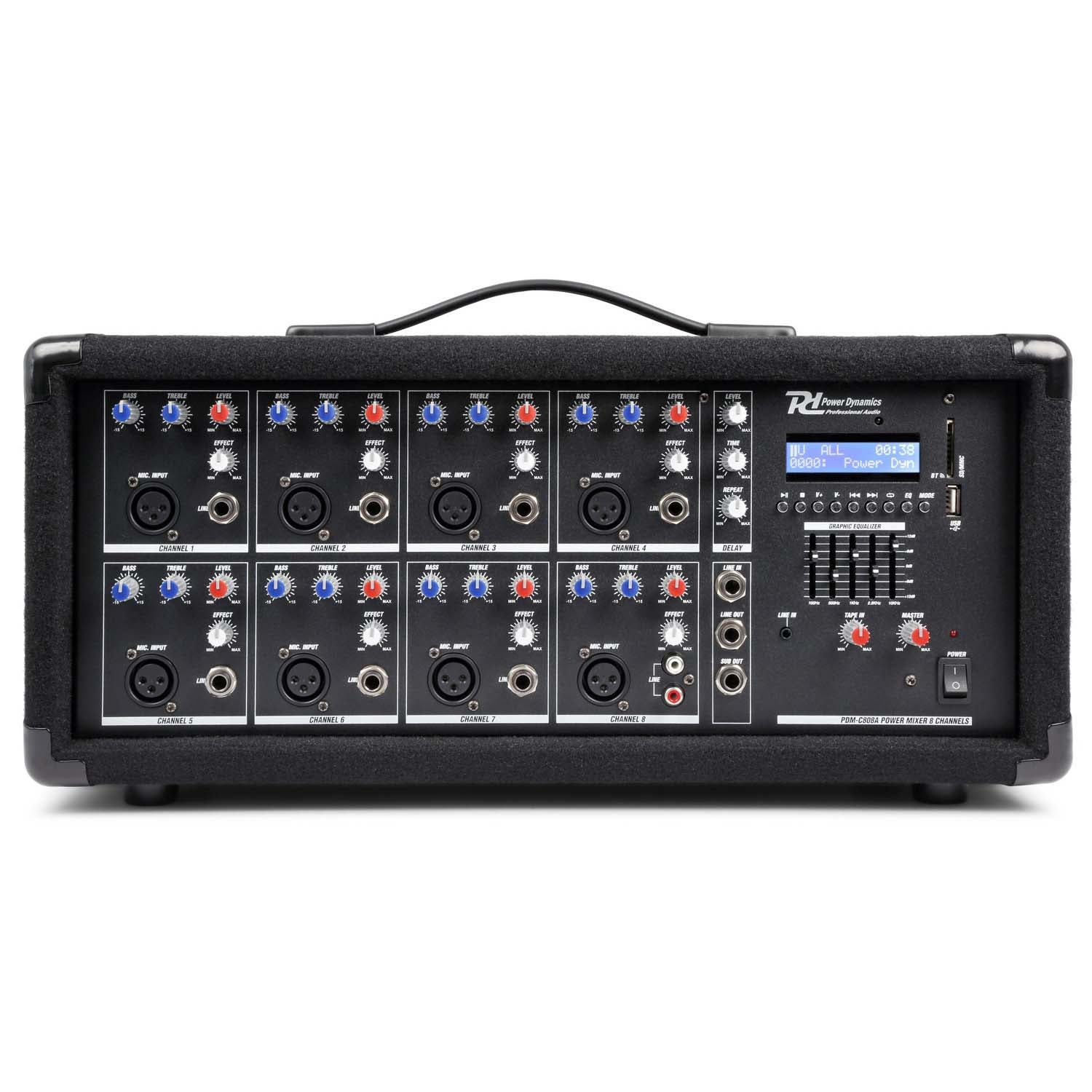 Power Dynamics PDM-C805A 8-Channel Mixer with Amplifier von Power Dynamics