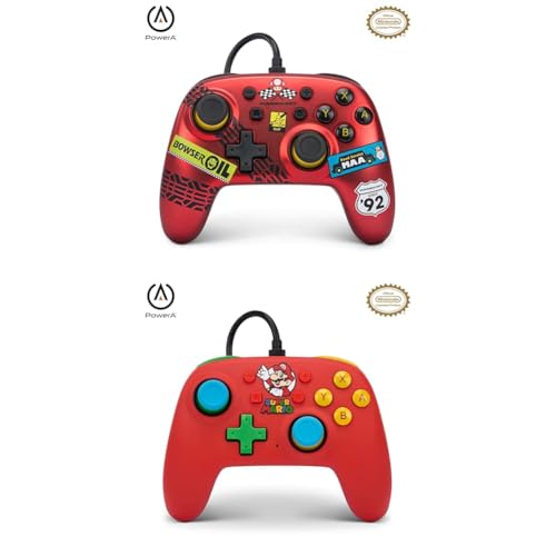 PowerA Nano Wired Controllers for Nintendo Switch - Mario Kart: Racer Red & Mario Medley von PowerA