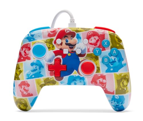 PowerA Verbesserter kabelgebundener Controller für Nintendo Switch - Mario-Heldenrolle, Gamepad, Game-Controller, kabelgebundener Controller, offiziell lizenziert PowerA Verbesserter kabelgebundener Controller für Nintendo Switch - Mario-Heldenrolle, Gamepad, Game-Controller, kabelgebundener Controller, offiziell lizenziert von PowerA