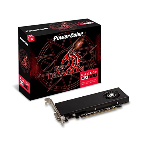 PowerColor RX 550 4GB Red Dragon LP DVI HDMI RX550 Red Dragon Schwarz von PowerColor