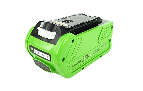 PowerSmart 5000mAh 36V Akku für Greenworks GD40BVK2X, GD40BVK4, GD40LM46SPK4X, GD40ST, GDC40K2, GDC40K4, MO40L410, Rasenmäher 40cm, 40V220, G40B2, G40B25 von PowerSmart