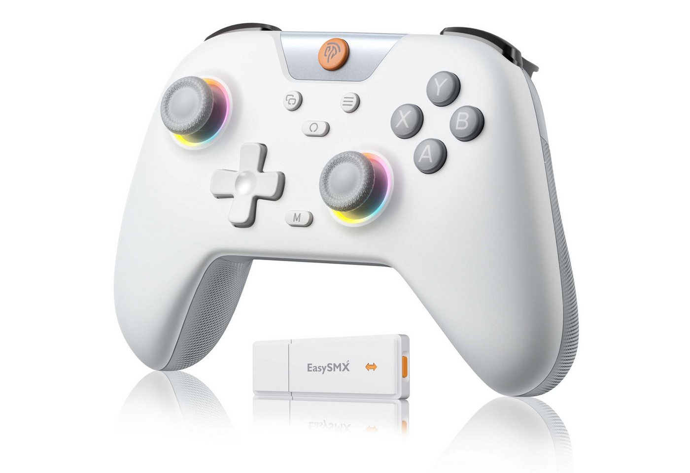 Powerwill Wireless Controller mit RGB Licht, PC Gaming-Controller Controller (PC Controller mit Hall Joysticks & Hall Triggers, Bluetooth Controller für PC/Switch/Steam/Handy) von Powerwill