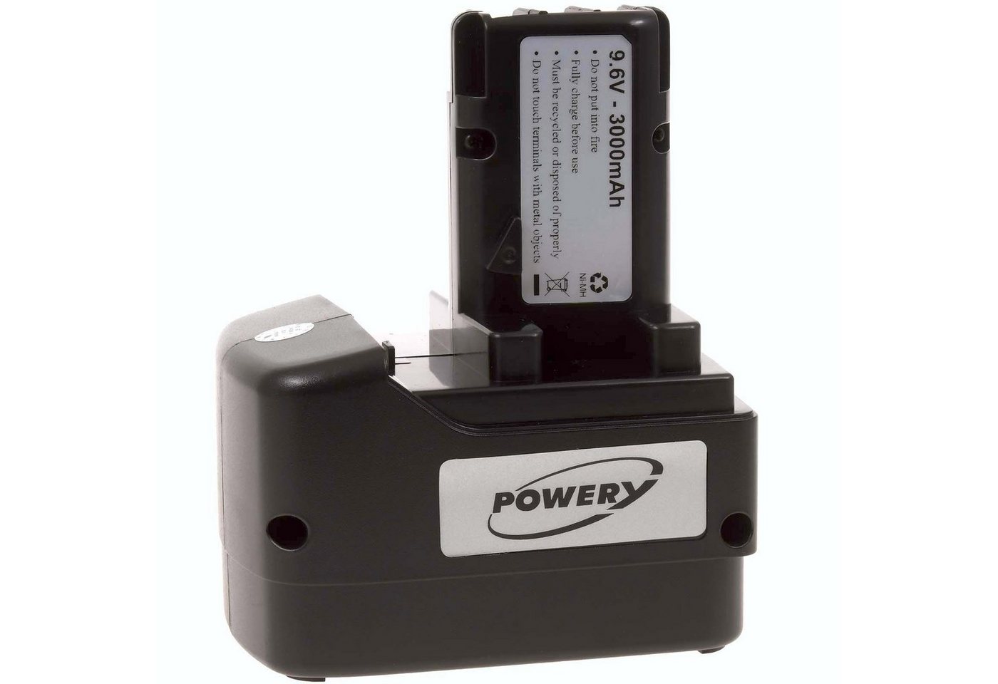 Powery Akku für metabo Akkuschrauber BS 9,6 Impuls 3000mAh NiMH Akku 3000 mAh (9.6 V) von Powery