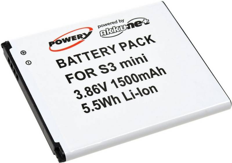 Powery Akku für Samsung GT-I8200N Smartphone-Akku 1500 mAh (3.8 V) von Powery