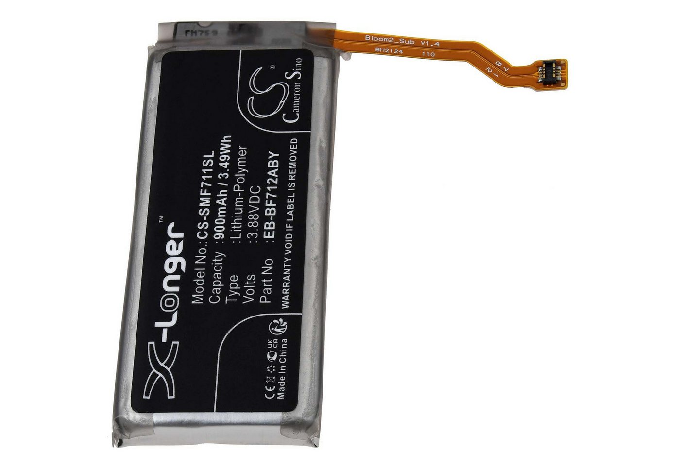 Powery Akku für Samsung Galaxy Z Flip 3 SM-F711U1 Typ EB-BF712ABY Smartphone-Akku 900 mAh (3.88 V) von Powery