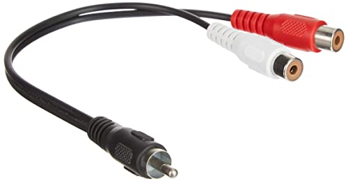 PremiumCord Cinch Kabel 0, 2m, 1x Cinch RCA Stecker auf 2X Cinch RCA Buchse, Audio Video Adapterkabel, Stereo, für TV, Handys, MP3, HiFi, Farbe schwarz von PremiumCord