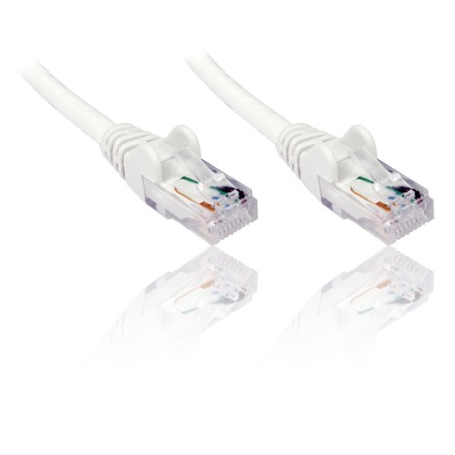 PremiumCord Netzwerkkabel, Ethernet, LAN & Patch Kabel CAT5e, UTP, Schnell flexibel & Robust RJ45 Kabel 1Gbit/S, AWG 26/7, Kupferkabel 100% Cu, Weiß, 5m von PremiumCord