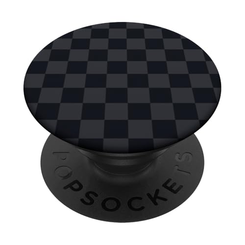 Checkered Aesthetic Black Grey Checkerboard Preppy Check PopSockets Klebender PopGrip von Preppy Elegant Girl