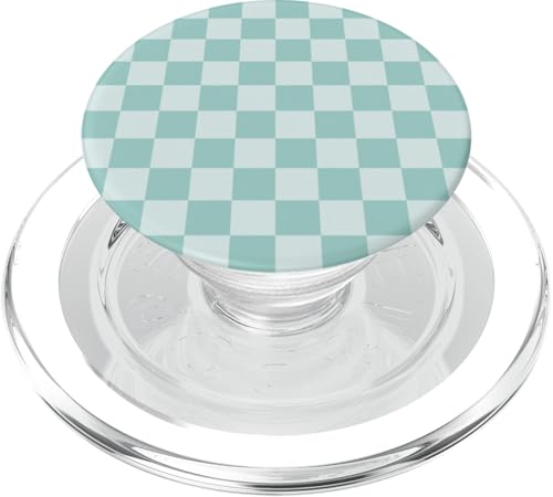 Mintgrün kariertes ästhetisches Schachbrett adrett kariert PopSockets PopGrip für MagSafe von Preppy Elegant Girl