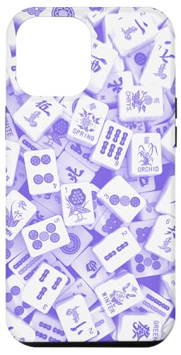 Fliederfarbene Mah Jong-Steine, Mah Jongg, Mahjong-Spielsteine Hülle für iPhone 12 Pro Max von Preppy Mahjong Patterns