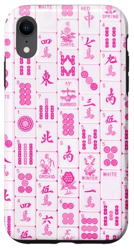 Hot Pink Mah Jong Tiles, Mah Jongg, Mahjong-Spielsteine Hülle für iPhone XR von Preppy Mahjong Patterns