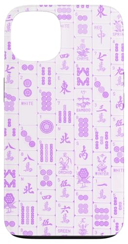 Mauve Mah Jong Fliesen Mah Jongg Mahjong Spielsteine Hülle für iPhone 13 von Preppy Mahjong Patterns