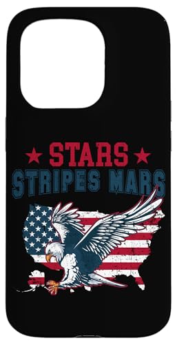 Hülle für iPhone 15 Pro Sterne Streifen Mars von President Trump Pride USA Patriots Truth Great