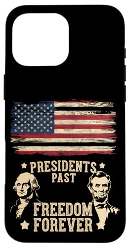 Hülle für iPhone 16 Pro Max Präsidententag Washington Lincoln Vintage Freedome Forever von President's Day Patriotic Founding Fathers Tees