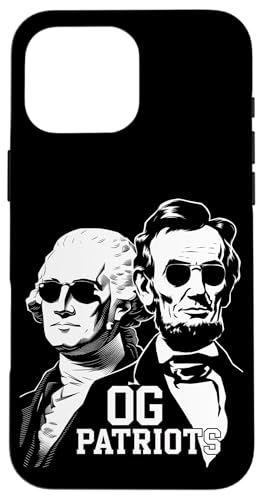 Hülle für iPhone 16 Pro Max Präsidententag Washington Lincoln Vintage OG Patriots von President's Day Patriotic Founding Fathers Tees