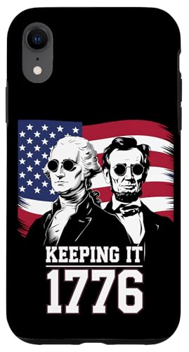 Hülle für iPhone XR Presidents Day Washington Lincoln Vintage Keeping It 1776 von President's Day Patriotic Founding Fathers Tees