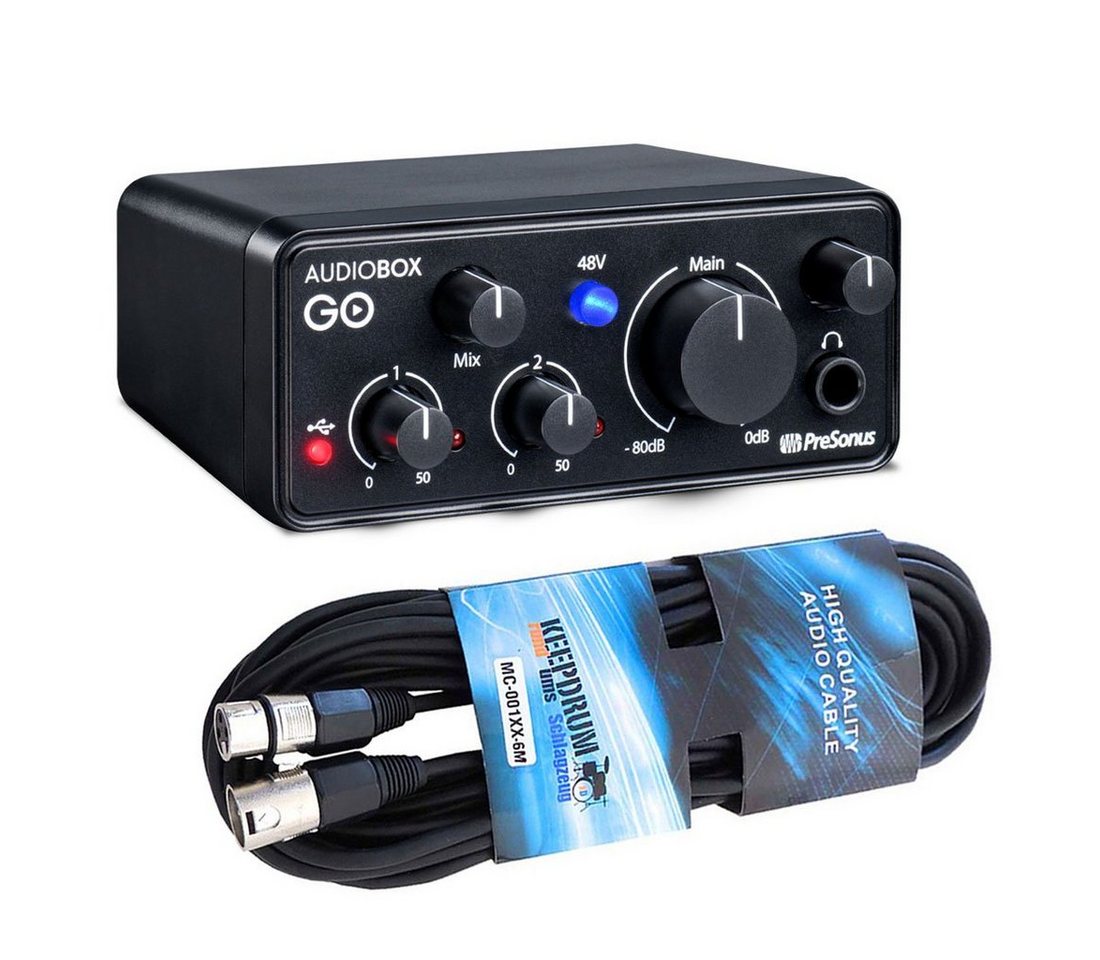 Presonus Audiobox GO USB-Interface Digitales Aufnahmegerät (mit XLR-Kabel) von Presonus