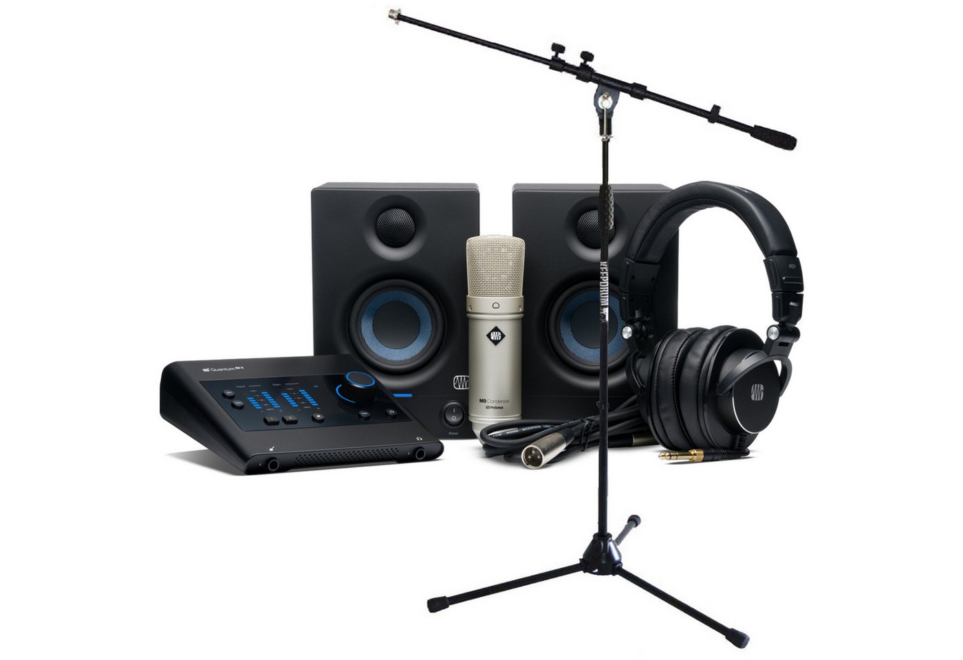 Presonus Presonus Recording-Set Quantum ES Ultimate Bundle mit Stativ Digitales Aufnahmegerät (Recording-Set) von Presonus