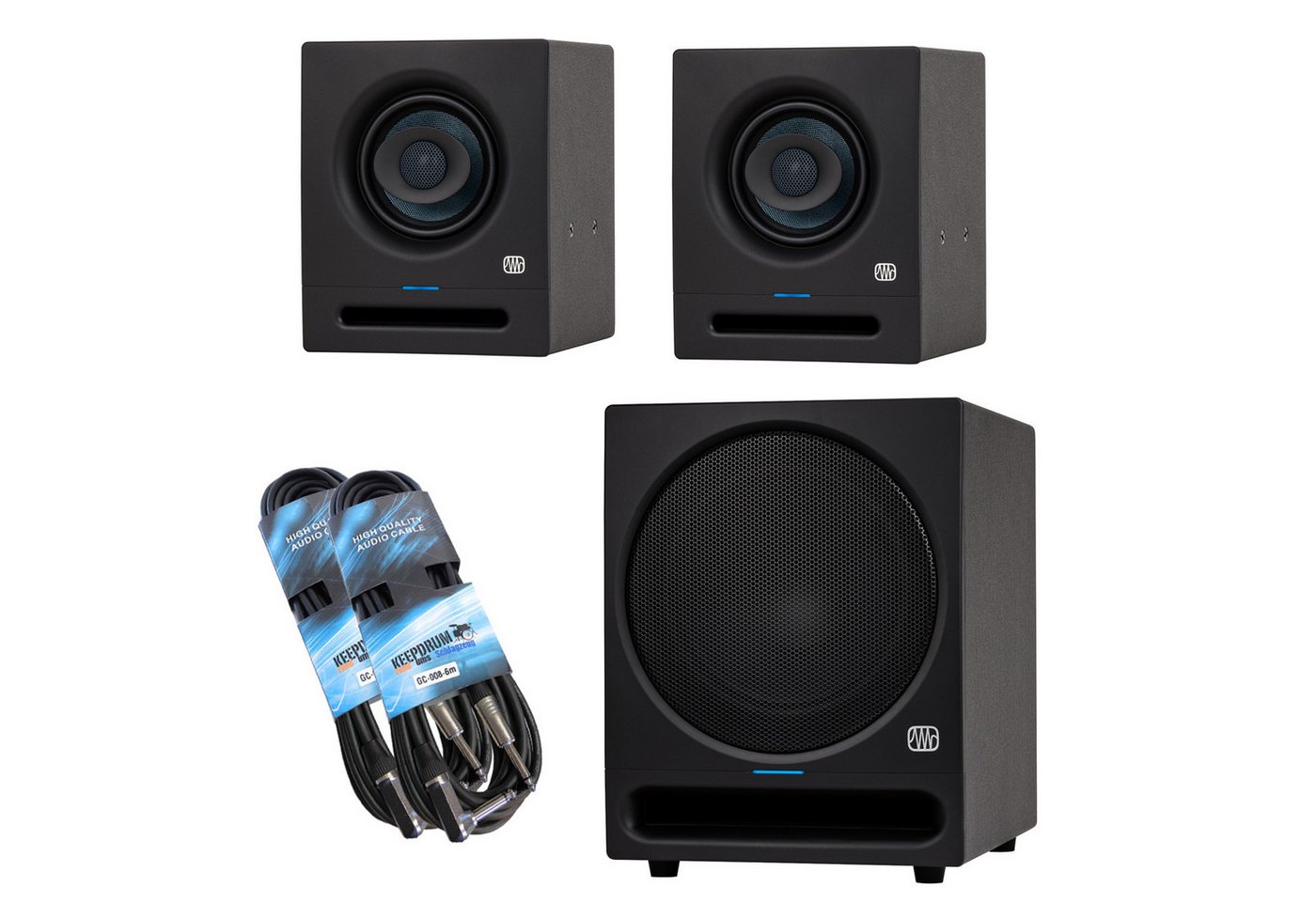 Presonus Presonus Studio-Monitor Eris Pro 4 1 Paar mit Subwoofer und 2x Kabel Lautsprecher (Kabelgebunden, 80 W, Studio-Monitor) von Presonus