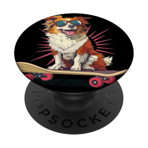 Cooles Hundekostüm mit Skateboard-Motiv PopSockets mit austauschbarem PopGrip von Pretty cool skater dog