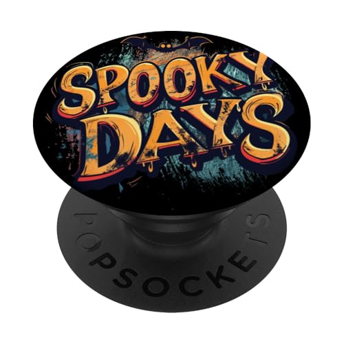 Gruselige Tage und cooles Halloween-Fledermaus-Kostüm PopSockets Klebender PopGrip von Pretty spooky Days Outfit