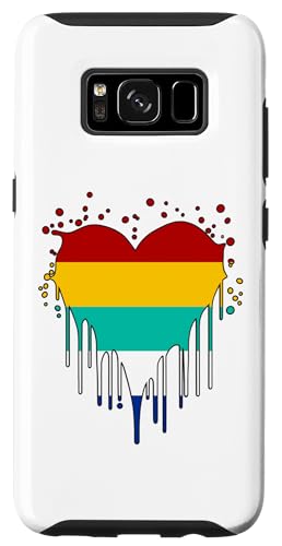 Hülle für Galaxy S8 Pride Flag Gay Heart lgbtqia+ Retro Vintage Flaggen Regenbogen von Pride flag gay heart lgbtqia+ retro vintage flags