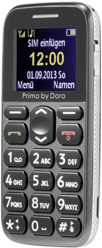 Primo by DORO 215 Senioren-Handy mit Ladestation, SOS Taste Grau von Primo by DORO
