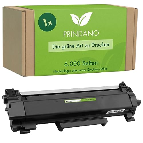 Prindano 1x XXL Toner kompatibel zu Brother TN2420 TN-2420 für MFC-L2710DW HL-L2350DW MFC-L2710DN HL-L2310D DCP-L2530DW MFC-L2750DW DCP-L2510D MFC-L2730DW HL-L2375DW inkl. Chip (schwarz, 1-er Pack) von Prindano