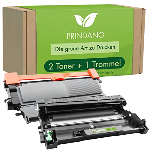 Prindano 2 Toner & 1 Trommel kompatibel mit TN-2220 DR-2200 | Für DCP-7060D 7060N 7065DN 7070DW HL-2200 2210 2220 2230 2240 2240D 2240L 2240 2250DN 2270DW 2275DW 2280DW MCF-7360N 7360Ne 7460DN 7470D von Prindano