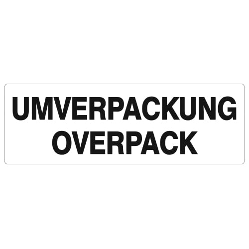 Selbstklebendes Etikett 150x50mm – UMVERPACKUNG/OVERPACK Selbstklebendes Etikett 150x50mm – UMVERPACKUNG/OVERPACK von Print&Stick