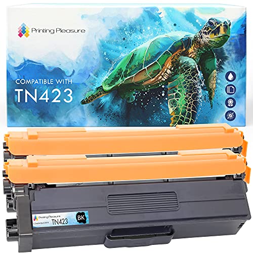 2 Toner kompatibel zu Brother TN-423BK für MFC-L8690CDW MFC-L8900CDW MFC-L9570CDW HL-L8260CDW HL-L8360CDW HL-L9310CDW DCP-L8410CDN DCP-L8410CDW - Schwarz, hohe Kapazität (6.500 Seiten) von Printing Pleasure