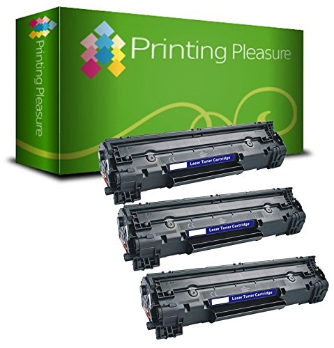 Printing Pleasure 3 Toner kompatibel für HP Laserjet Pro MFP M225 M125 M126 M127 M128 M201 M202 Serie | CF283A 83A von Printing Pleasure