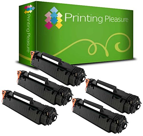 Printing Pleasure 5 Toner kompatibel zu CE278A 78A für HP Laserjet Pro M1536 MFP M1536DNF P1560 P1566 P1600 P1606 P1606DN - Schwarz, hohe Kapazität von Printing Pleasure