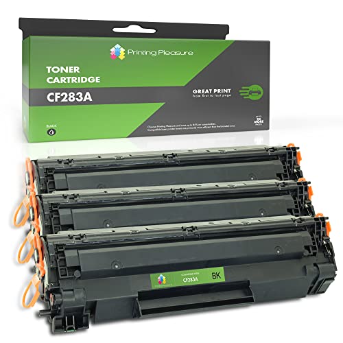 Printing Pleasure 5 Toner kompatibel zu CF283A 83A für HP Laserjet Pro MFP M125a M125nw M125rnw M126a M127fn M127fw M128fn M128fw M225dn M225dw M201dw M201n M202dw M202n - Schwarz, hohe Kapazität von Printing Pleasure