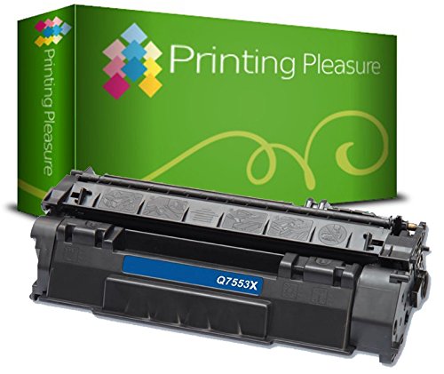 Printing Pleasure Toner kompatibel zu Q7553X 53X für HP Laserjet P2015 P2015D P2015DN P2015N P2015X P2010 P2012 P2013 P2014 P2014DN P2014N P2014X M2727 M2727NF M2727NFS MFP - Schwarz, hohe Kapazität von Printing Pleasure