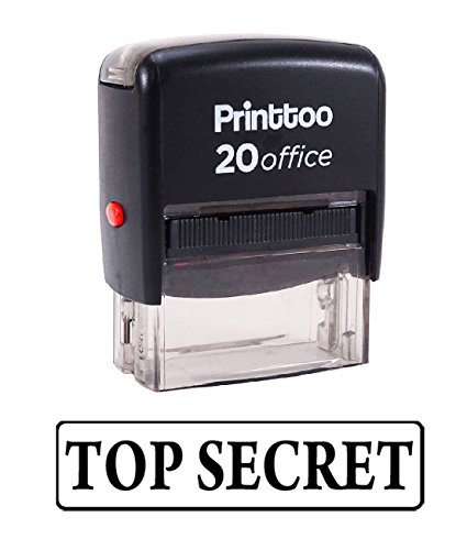 Printtoo TOP SECRET Selbstfarber Stempel Buromaterial Individuelle Stempel - Schwarz von Printtoo